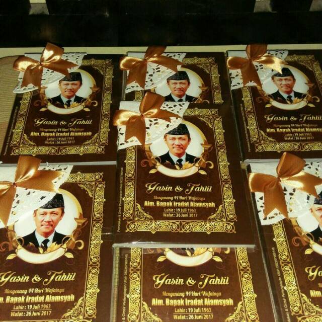 Souvenir buku yasin custom nama+foto