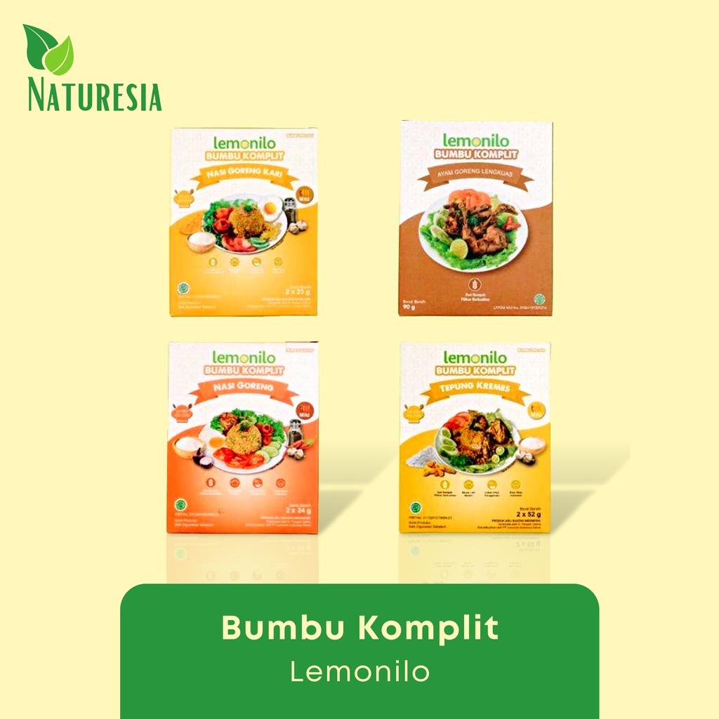 

Lemonilo Bumbu Komplit Alami Ayam Goreng Lengkuas Nasi Goreng Kari Tepung Kremes - Healthy food