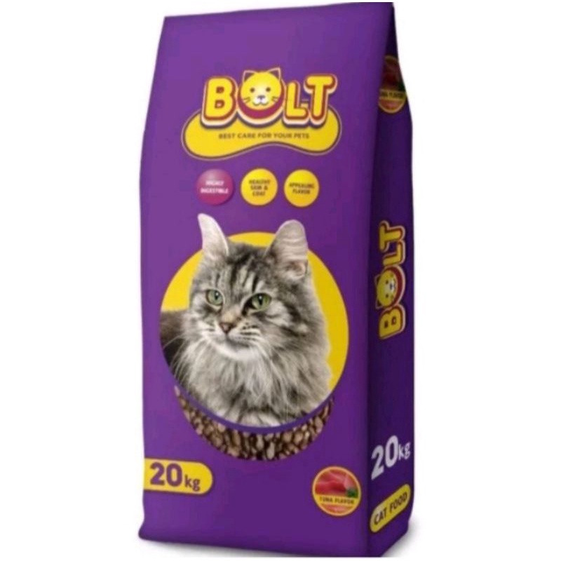 Ekspedisi makanan kucing bolt tuna flavor 20kg bentuk ikan