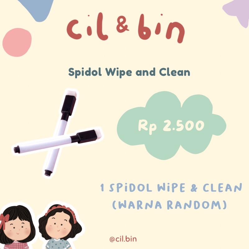 

Spidol Wipe & Clean