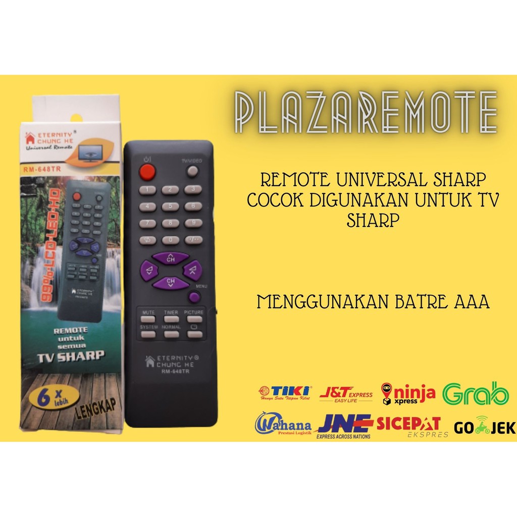 REMOTE SHARP TV MULTI SERIES TABUNG FLAT LCD LED 648TR