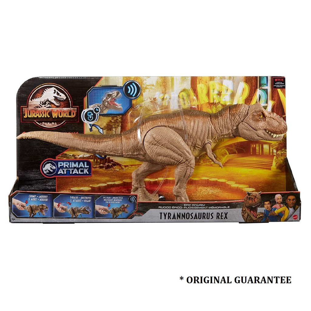 Jual JURASSIC WORLD Primal Attack Epic Roarin Tyrannosaurus Rex Figure ...