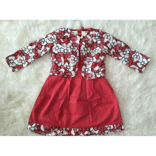 Dress bolero anak perempuan lengan panjang