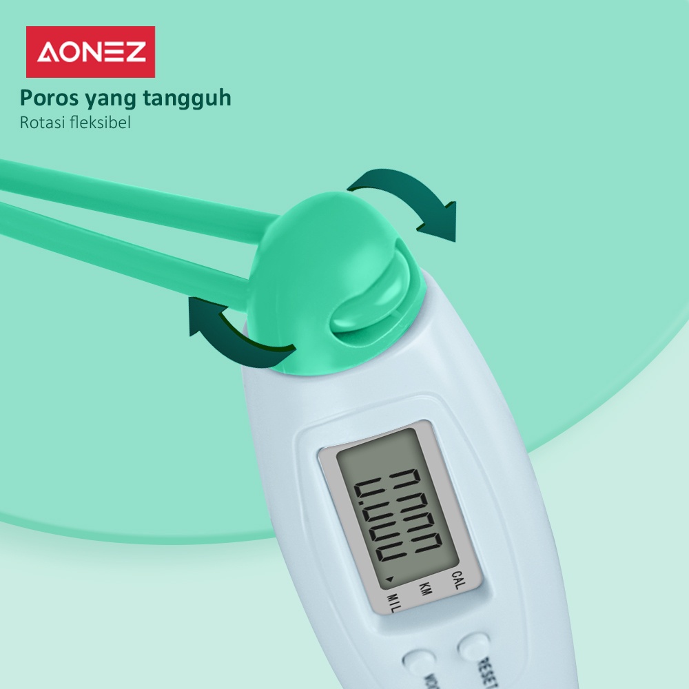 Aonez Lompat Tali Digital Menghitung Tali Lompat Tali Tanpa Kabel, Alat Pelatihan Lompat Tali, Latihan Kalori, Latihan Kebugaran skiping olahraga-4