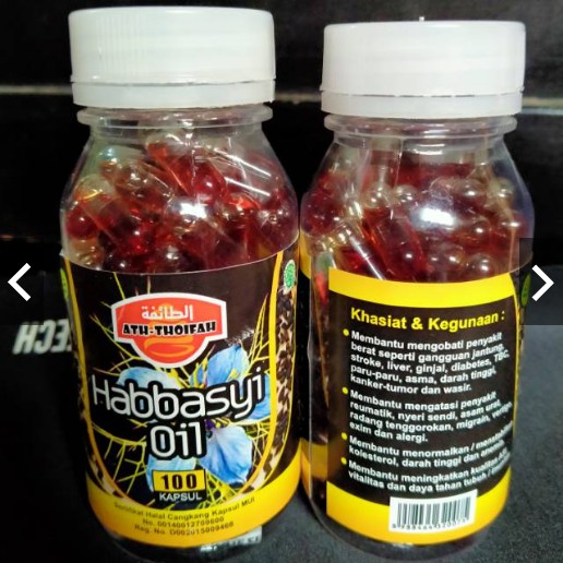 

Kapsul Minyak Habbatussauda Habbasyi oil isi 100 kapsul