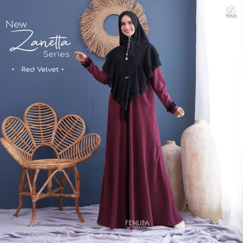 Gamis Fenuza Red Velvet by Fenuza