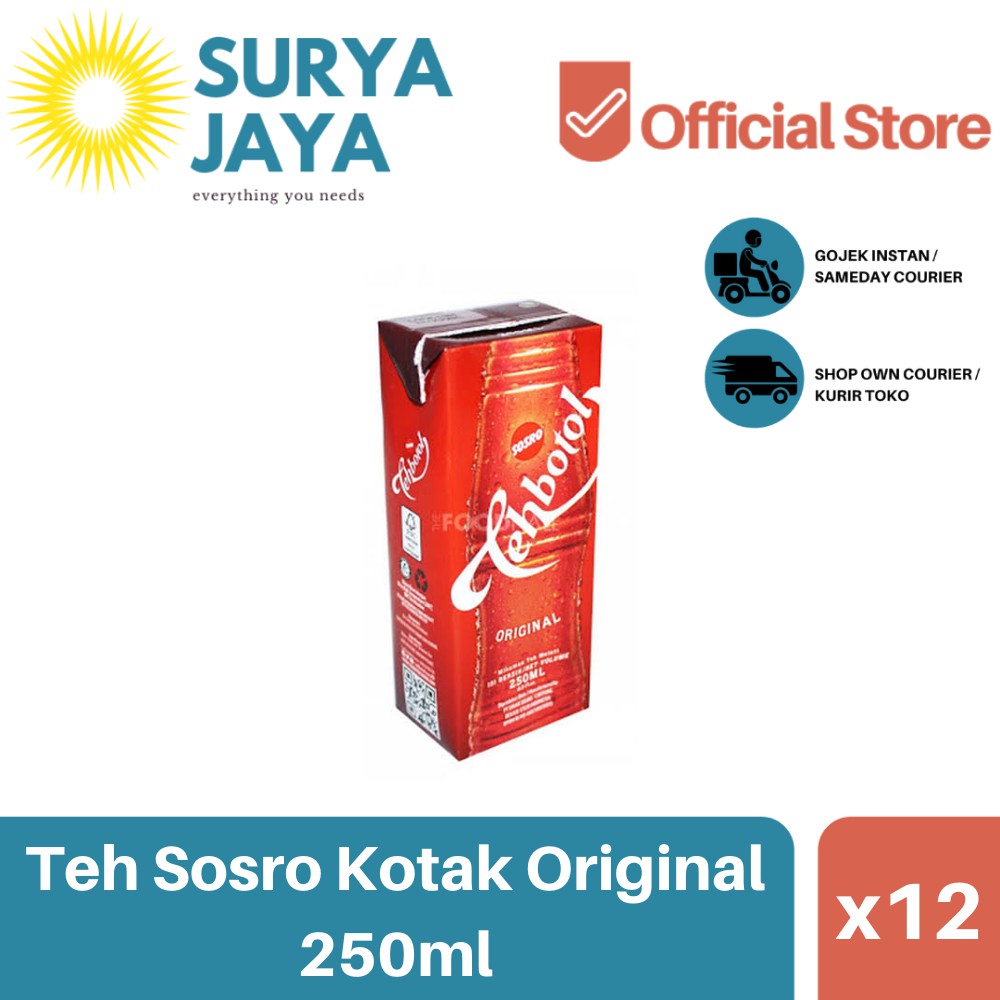 Distributor Teh  Botol Sosro 250ml isi 12pcs Agen  Teh  