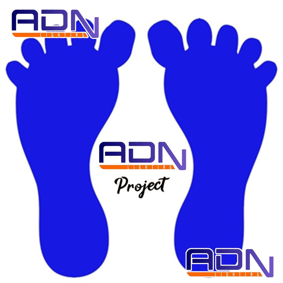 CUTTING STICKER TELAPAK KAKI WALLPAPER LANTAI DINDING TEMBOK LIFT DLL by ADN.in