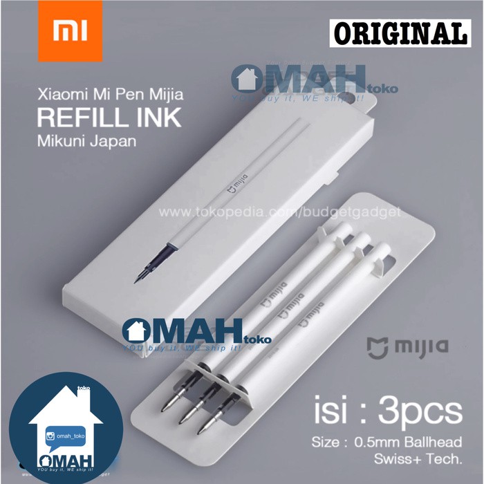 

Eksklusif Original Xiaomi Mi Pen Refill Tinta Mijia Mikuni Ink Premium - 3pcs Hot