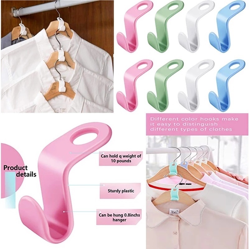 6pcs / Set Kait Gantungan Pengering Bahan Plastik Transparan Anti slip Tahan Angin