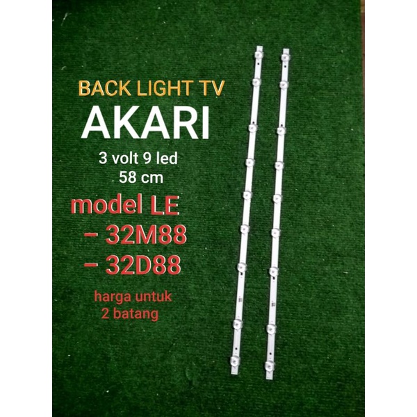 Lampu Backlight tv led  akari 32 inch 9 led 3 volt LE 32M88 LE 32D88