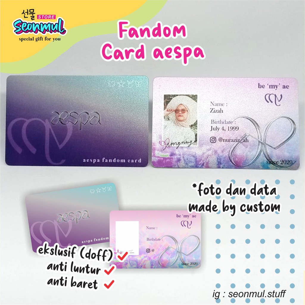 KARTU FANDOM KPOP SILVER TERMURAH