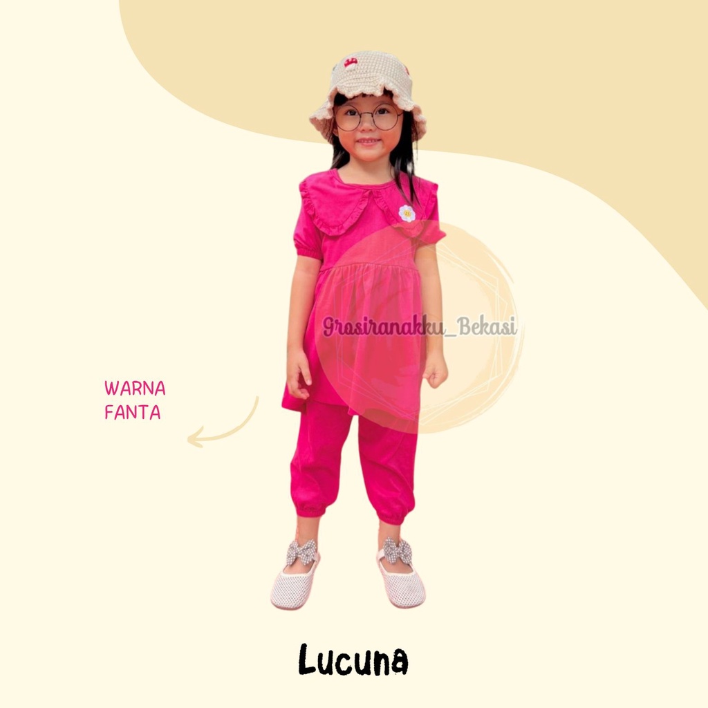 Setelan Anak Lucuna Daisy Mix Warna 1,2,3,4,5 tahun