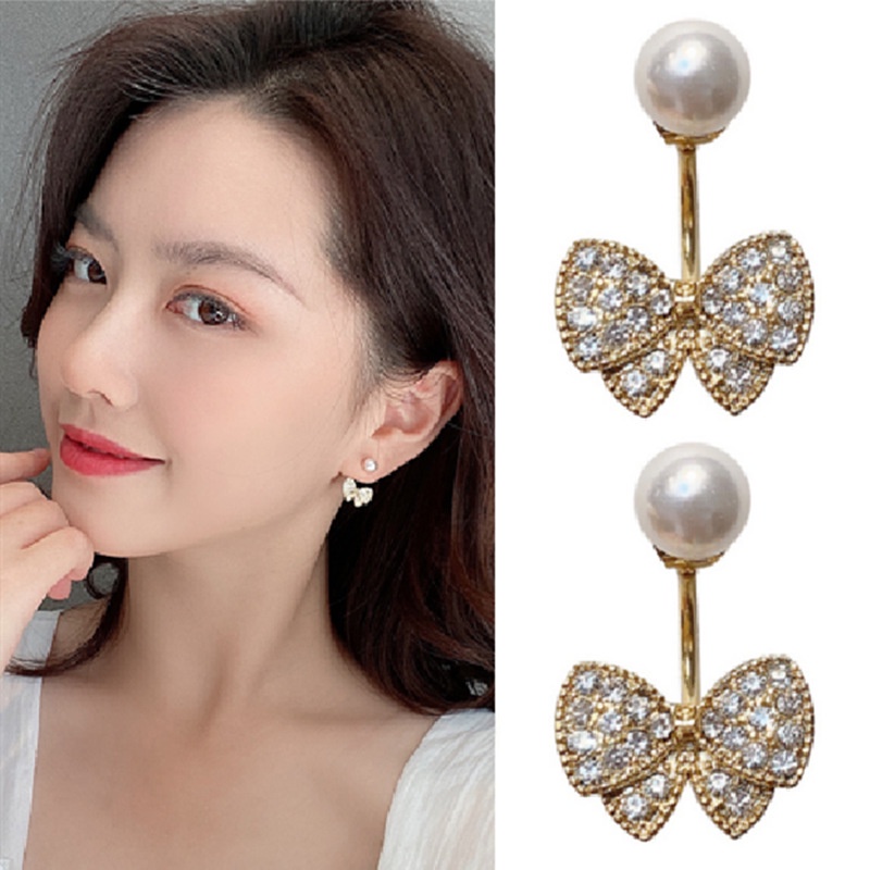 Anting Stud 925 Silver Model Ikatan Simpul Menjuntai Untuk Wanita