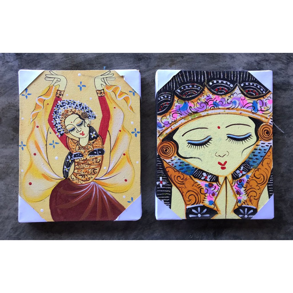 Produsen Lukisan Abstrak Legong Bali 2, Ukuran 10r (25,4 X 30,5 Cm), 100% Buatan Tangan y90k6zzuApO3xn