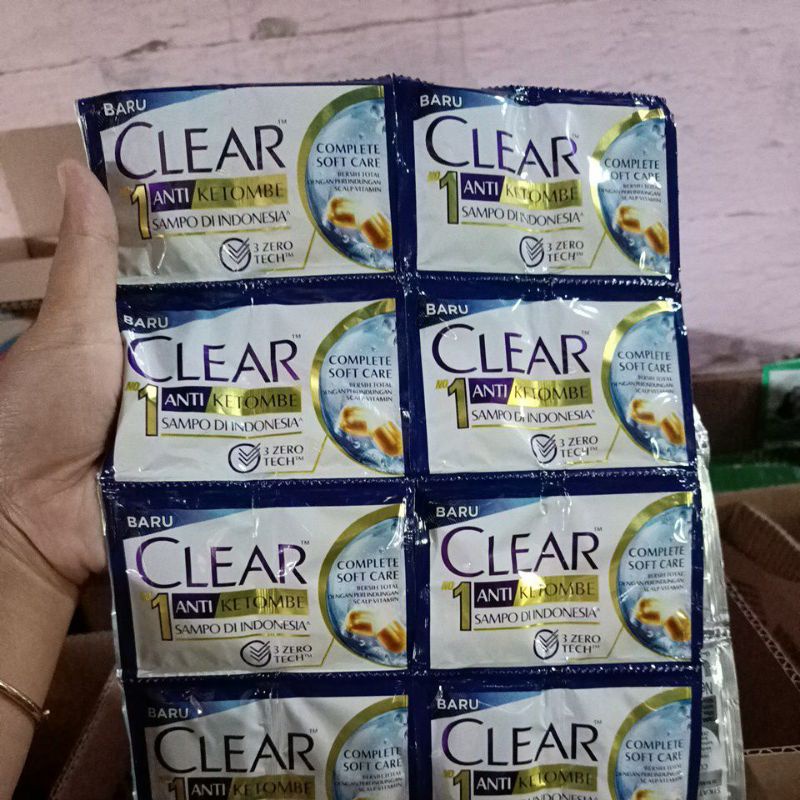 shampoo Sunsilk-Dove-Clear 1 Renceng 12 sachet