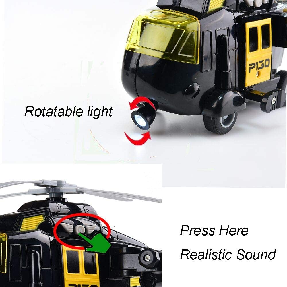 1:20 Mobil Mainan Anak Dengan Mesin Friction Mainan Helikopter Anak Helikopter Model Pesawat Boeingdengan Lampu Dan Suara