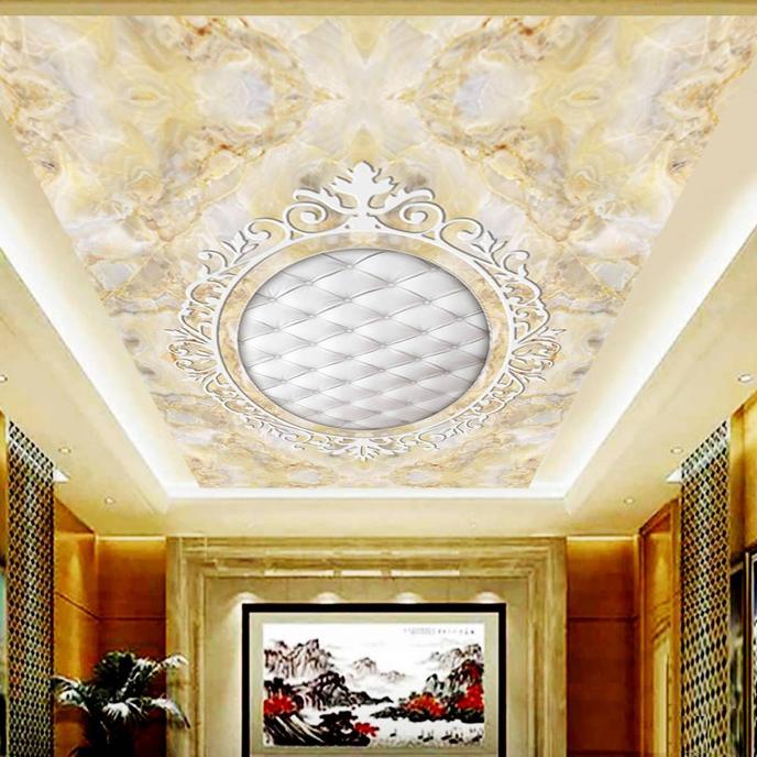 Walpaper Wallpaper Wall Sticker Stiker PLAFON 3D CUSTOM Marmer 6 Terbaru