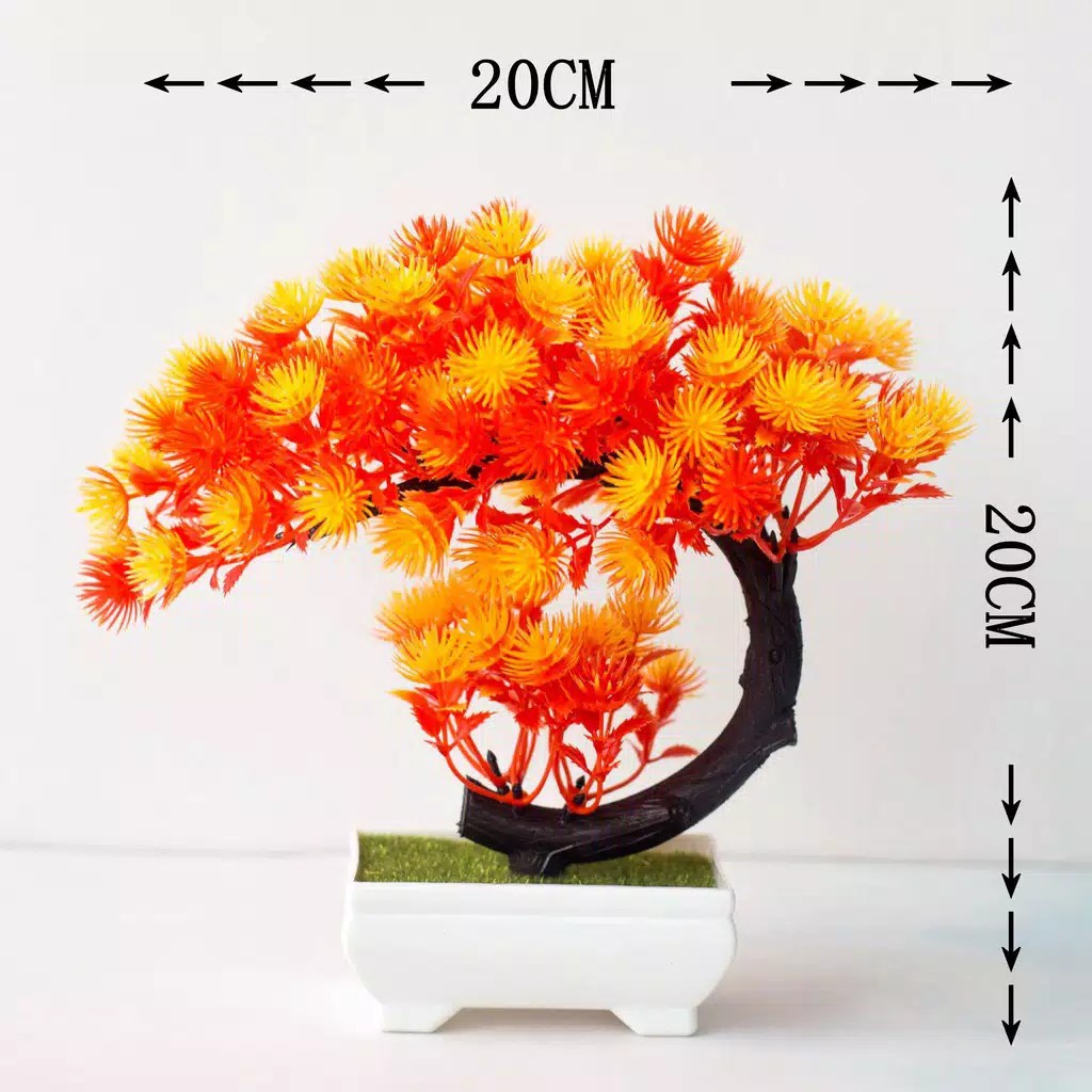 NM571 Bunga Plastik / Pajangan Bunga Artifisial / Vas Petak-2