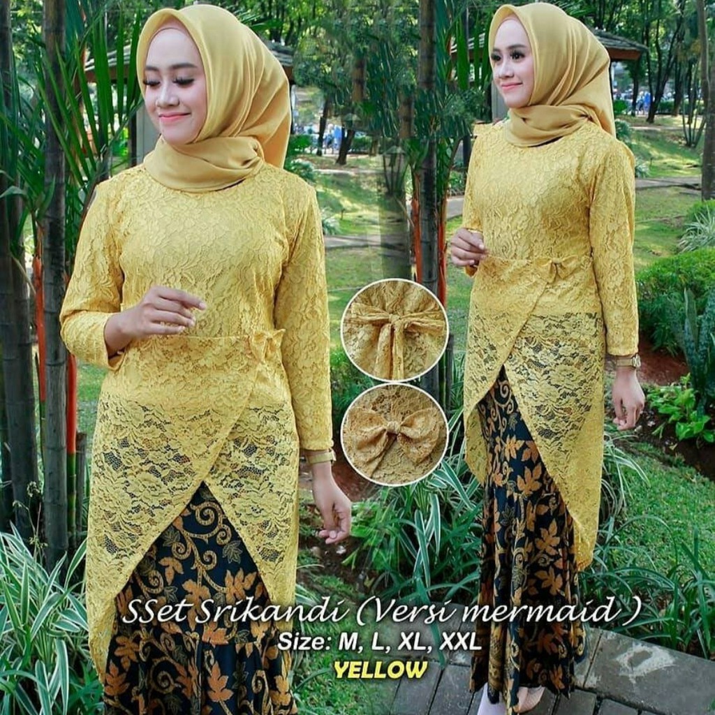 set kebaya sri kandi rok duyung -kebaya modern terlaris - kebaya fashion wanita - pakain wanita