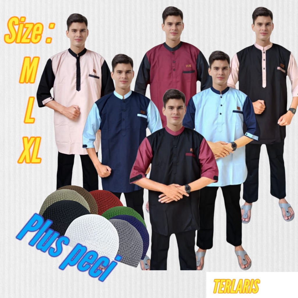 AS-SYUKUR/GAMIS PAKISTAN PREMIUM/KOKO KURTA BONUS PECI/KURTA PAKISTAN