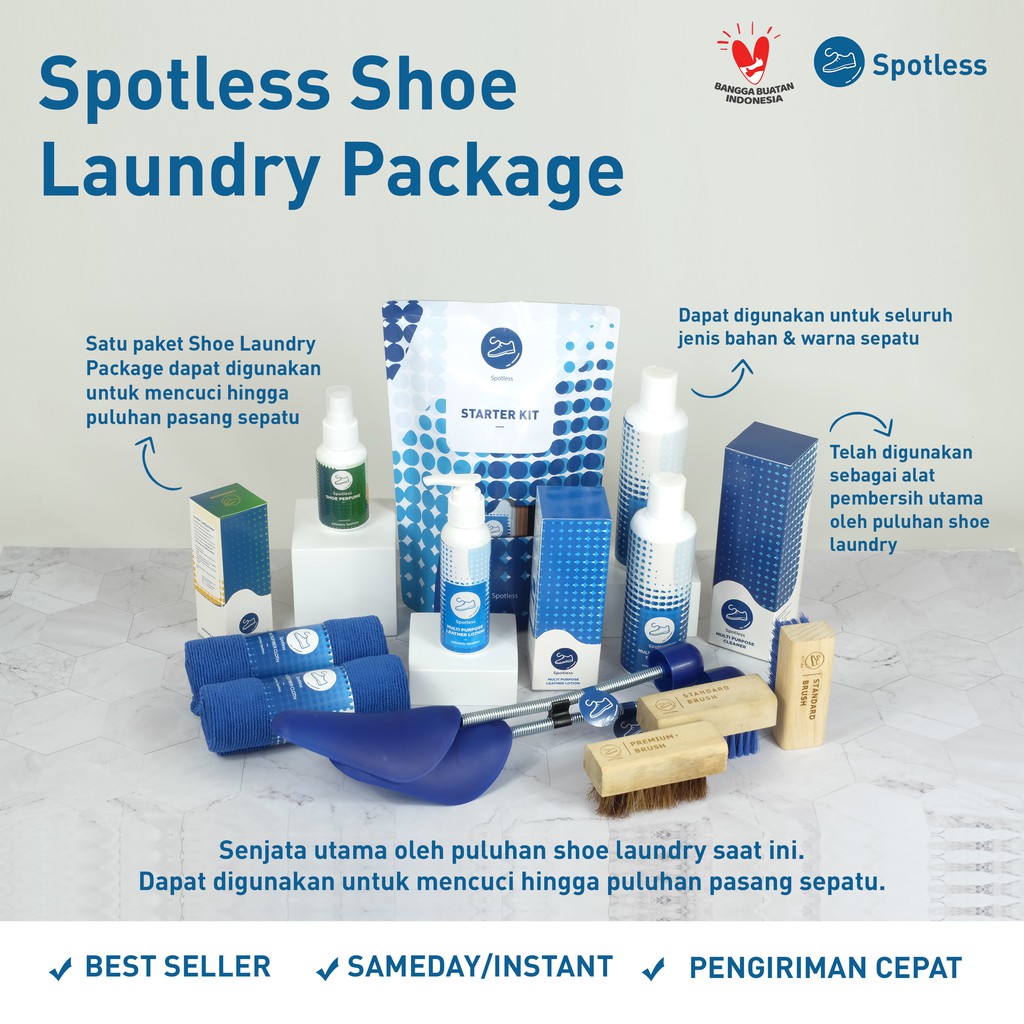 Spotless Shoe Laundry Package Paket Laundry Sepatu Shopee Indonesia