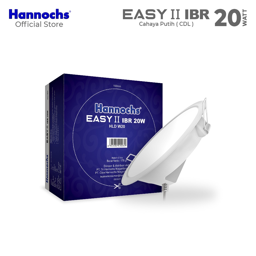 Hannochs Downlight LED EASY II 20W IBR Cahaya Putih