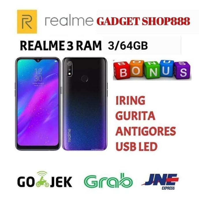 TERMURAH Realme 3 Ram 3/64 GB Garansi Resmi Realme Indonesia 1 Tahun READY STOCK