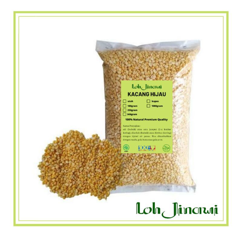 

Kacang hijau kupas organik 250-500 gram