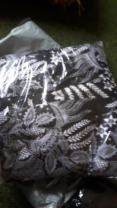 Lumbung Batik | Batik Couple Bruklat Tille Azura Mini Blouse Silver Free Selendang