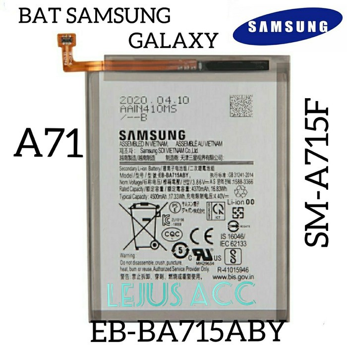 Battery Batre Baterai Samsung A71 A715  SM-A715F EB-BA715ABY