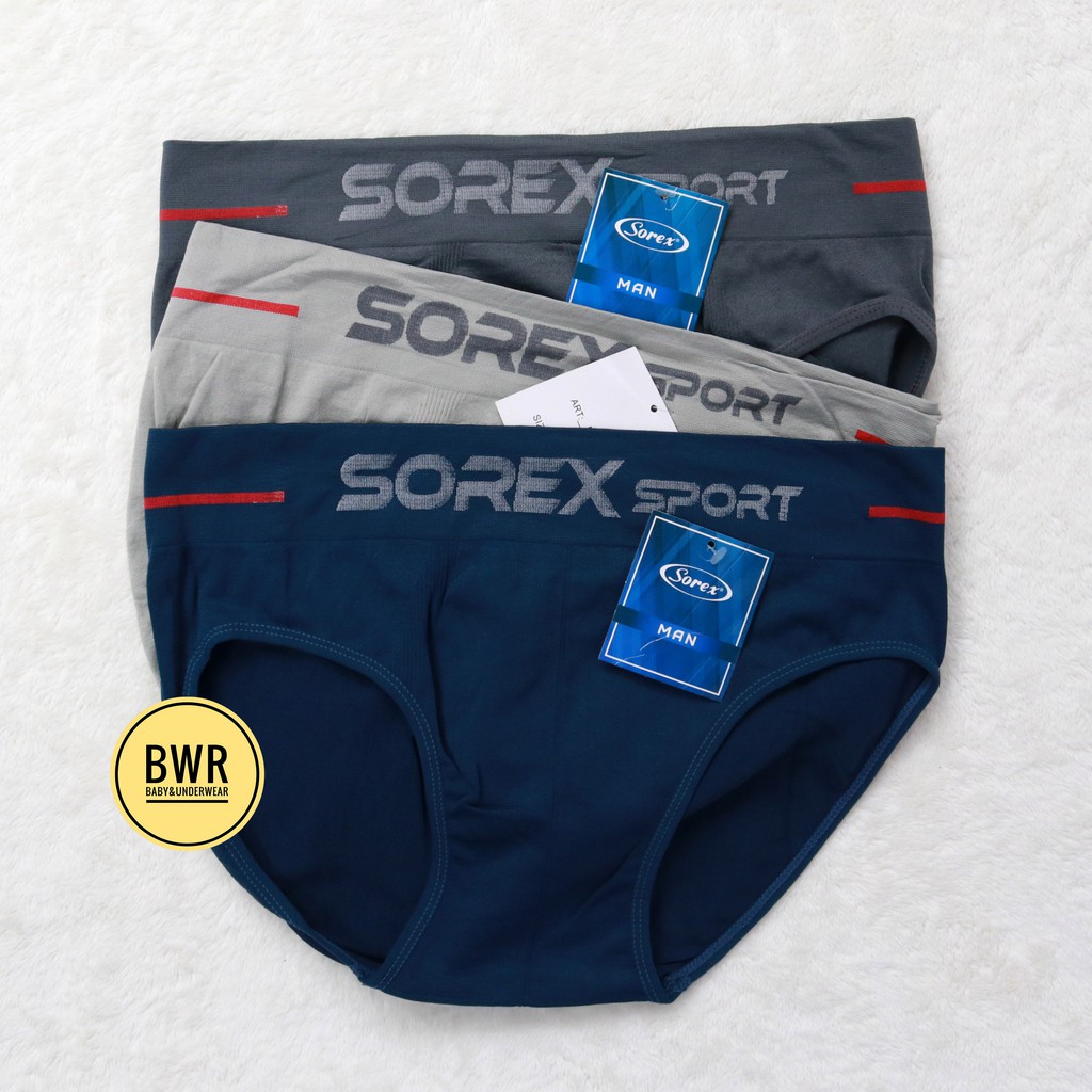 [ 2pc ] CD Pria Sorex M3801 | Celana Dalam Pria Sorex Seamless Edition