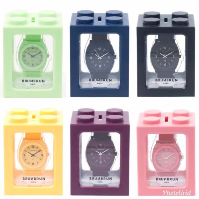 [ BRUNBRUN PARIS ] JAM TANGAN STYLISH DIAMETER 3CM BOO " Free Box "
