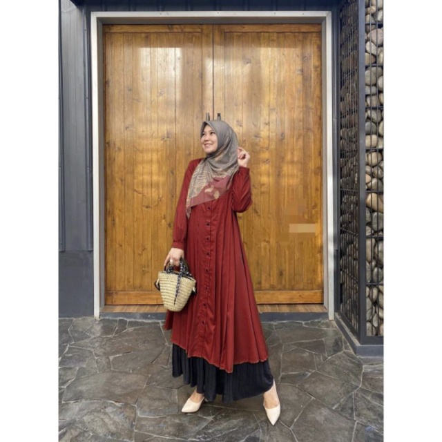 SET KEIRA Long tunik/Maxi Muslim/busana muslim/pesta/gamis/dress/pesta/fashion/promo/hm