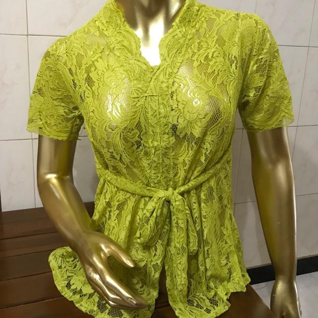Kebaya Bali | Kebaya mirabel sofia | kebaya hamil |kebaya Brokat-Hijau sandat