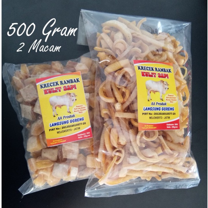 

Krecek / Kerupuk Rambak Kulit Sapi Mentah 500gr