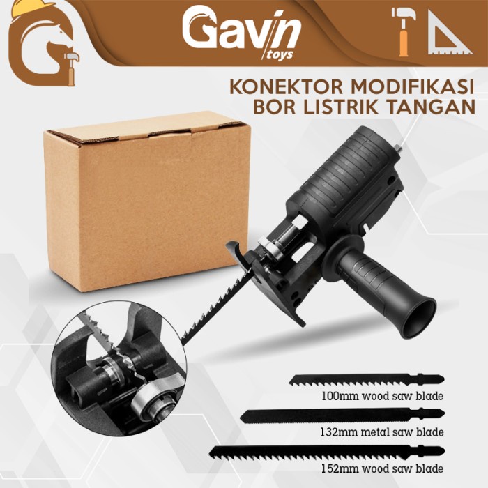 Konektor Gergaji Elektrik Modifikasi Bor Listrik Tangan Alat Tukang