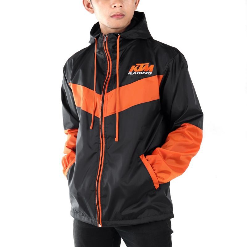 JAKET PARASUT KTM 2 TONE (BLACK)