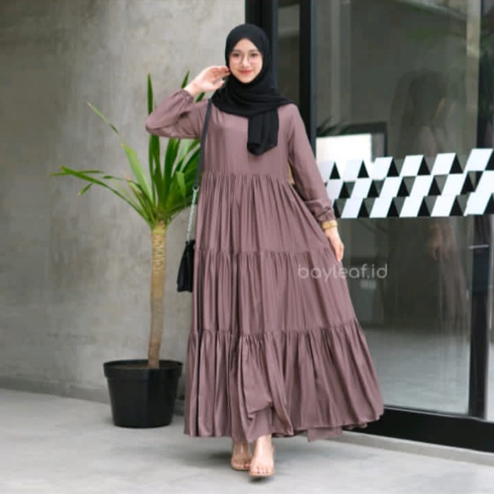 PROMO / BAHAN PREMIUM / GAMIS RAYON SUSUN AMANDA POLOS REMPEL WANITA - GAMIS RAYON PREMIUM - GAMIS