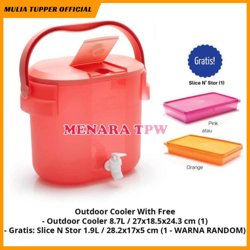 Baru Tupperware Outdoor Cooler Free Slice N Store
