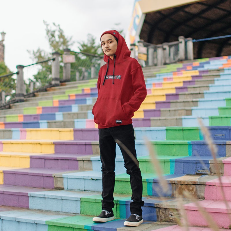 Unpossed jaket Hoodie 'unpossed' red 024