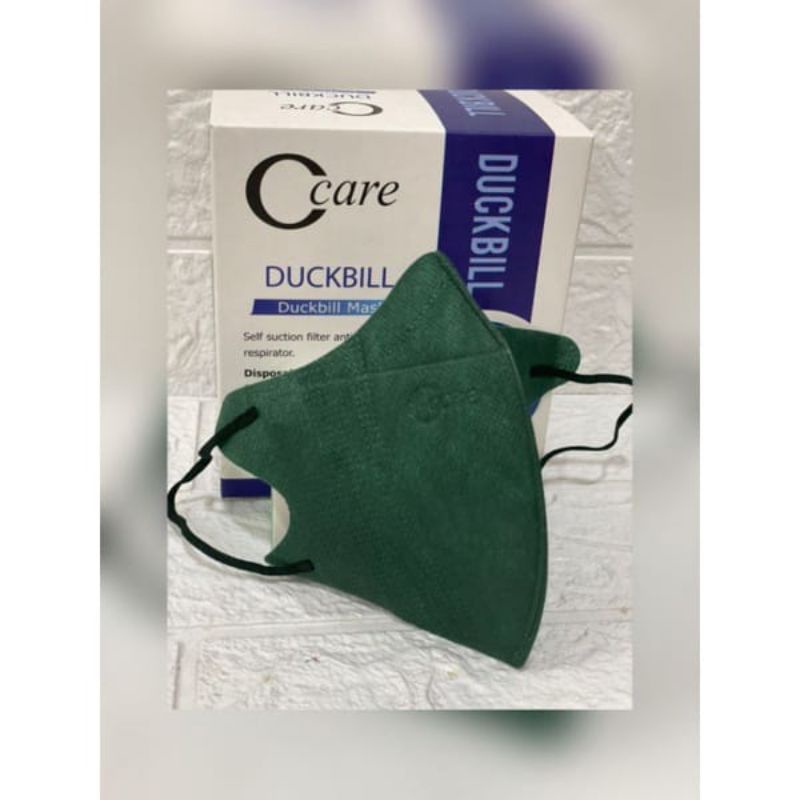 MASKER DUCKBILL 3D HIJAU ARMY 1 BOX ISI 50PCS STOCK READY YA