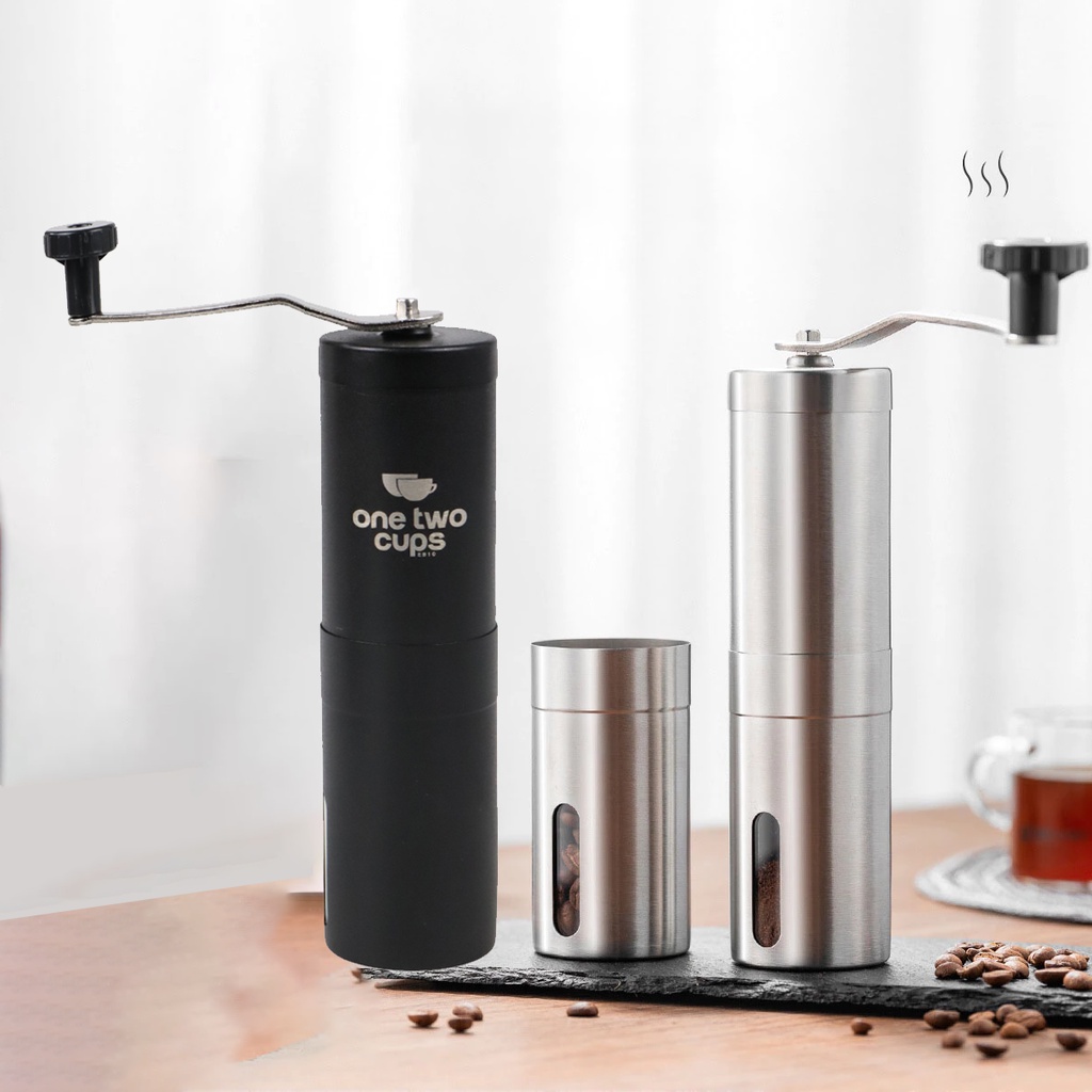 Grinder Alat Penggiling Kopi Perak Mini Baja Nirkarat Manual Buatan Tangan Penggiling Biji Kopi Pabr