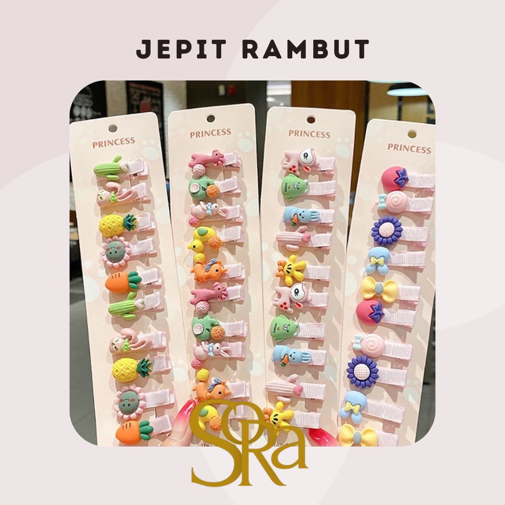 10 PCS JEPIT RAMBUT ANAK MODEL KOREA / JEPIT RAMBUT LUCU