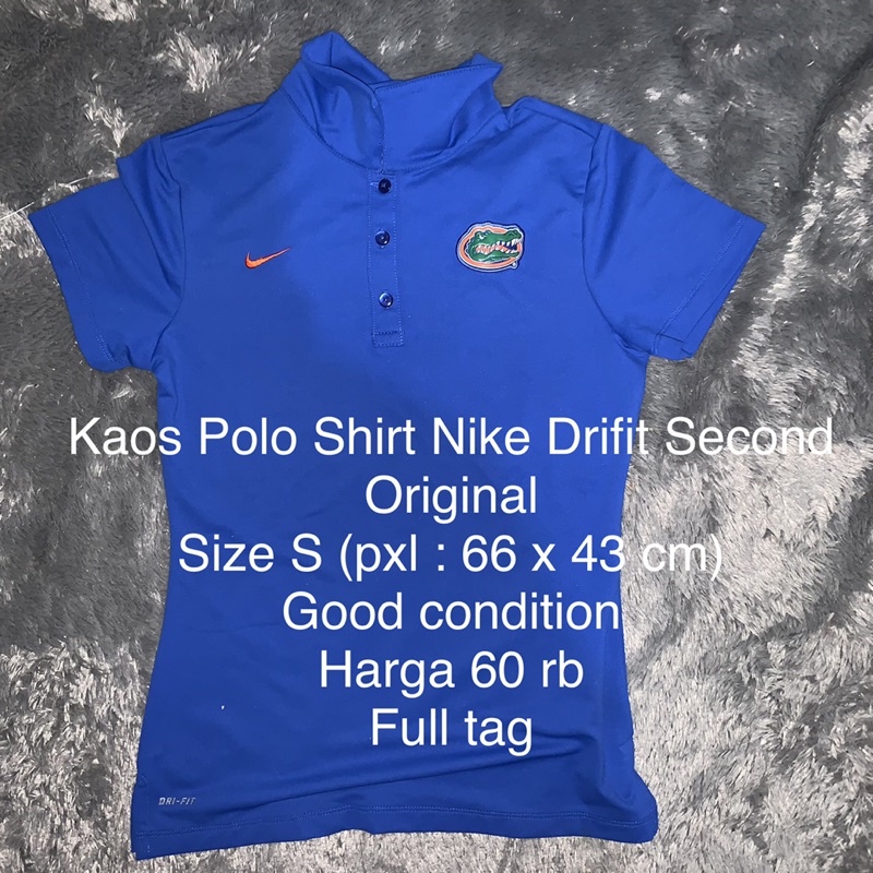 Kaos Polo Shirt Nike Drifit Second Original  Size S