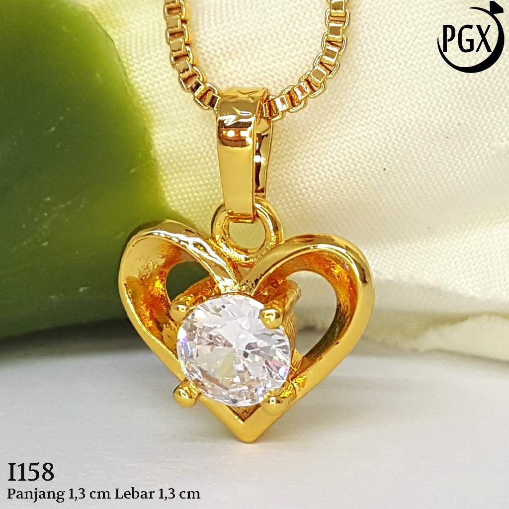 PGX Liontin Kalung Xuping Wanita Perhiasan Lapis Emas Aksesoris Fashion - I158