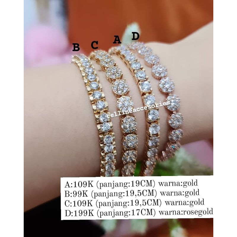 gelang rantai emas imitasi persis asli Diamond Look,tidak luntur,gelang lapis emas/GELANG XP VR