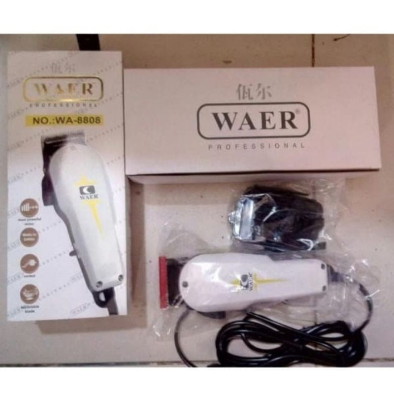 Alat Cukur Rambut Elektrik WAER  WA-8808 / Mesin Cukur Rambut Listrik / Hair Clipper Proffessional