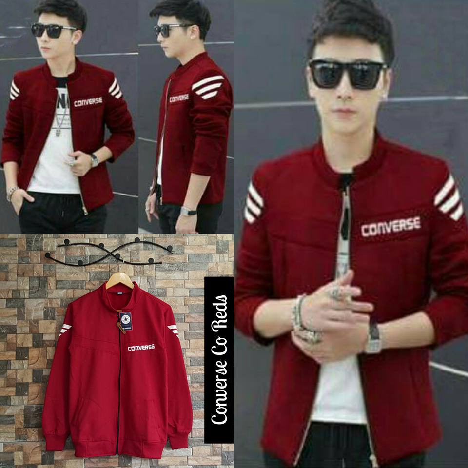 Jaket Jaket Converse Co Red  TP 07 Jaket Pria / Cowok