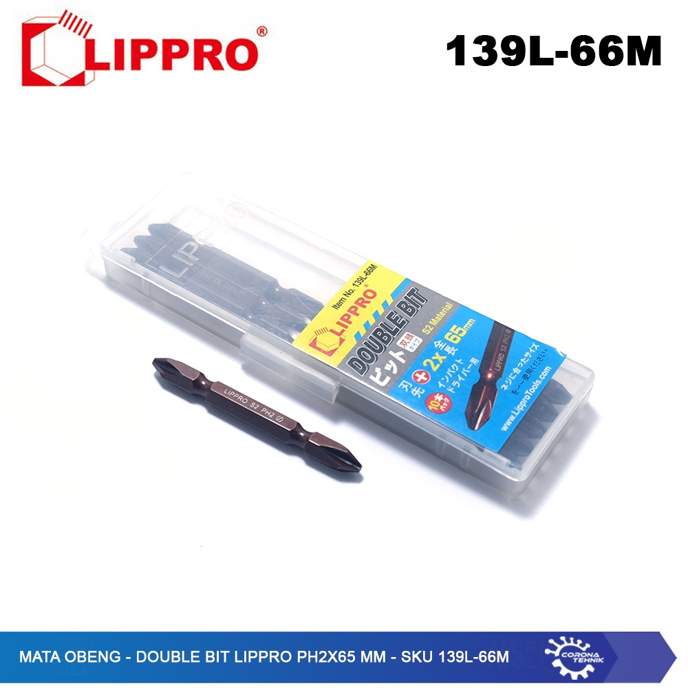 Double Bit Lippro PH2x65 mm - SKU 139L-66M - Mata Obeng